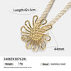 Light Luxury Trendy All Match Conch Sea Star Sun Necklace Made Of 18K Gold And Stainless Steel