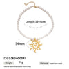 Light Luxury Trendy All Match Conch Sea Star Sun Necklace Made Of 18K Gold And Stainless Steel