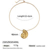 Light Luxury Trendy All Match Conch Sea Star Sun Necklace Made Of 18K Gold And Stainless Steel