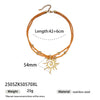 Light Luxury Trendy All Match Conch Sea Star Sun Necklace Made Of 18K Gold And Stainless Steel