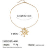 Light Luxury Trendy All Match Conch Sea Star Sun Necklace Made Of 18K Gold And Stainless Steel