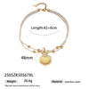 Light Luxury Trendy All Match Conch Sea Star Sun Necklace Made Of 18K Gold And Stainless Steel