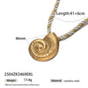 Light Luxury Trendy All Match Conch Sea Star Sun Necklace Made Of 18K Gold And Stainless Steel