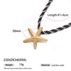 Light Luxury Trendy All Match Conch Sea Star Sun Necklace Made Of 18K Gold And Stainless Steel