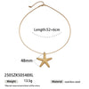 Light Luxury Trendy All Match Conch Sea Star Sun Necklace Made Of 18K Gold And Stainless Steel