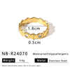 Light Luxury Vintage Unisex Geometric Drop Shape Stainless Steel Earrings And Ring With 18K Vacuum Plating In Furnace Niche Design High End Simple Style Jewelry
