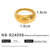 Light Luxury Vintage Unisex Geometric Drop Shape Stainless Steel Earrings And Ring With 18K Vacuum Plating In Furnace Niche Design High End Simple Style Jewelry