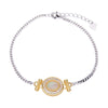 Light Luxury Women's Geometric S925 Sterling Silver Bracelet Set With Precious Stones