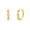 Light Luxury Women's Geometric 925 Silver Pearl Diamond Earrings With Electroplating