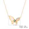 Light Luxury Women's Necklace S925 Silver With Fritillaria Butterfly Animals Pattern Electroplated