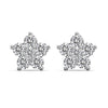 Light Luxury Women's S925 Sterling Silver Flower Zircon Earrings With Electroplating Design