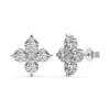 Light Luxury Women's S925 Sterling Silver Flowerpatterned Electroplated Earrings