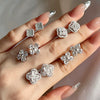 Light Luxury Women's S925 Sterling Silver Flowerpatterned Electroplated Earrings