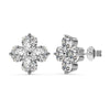 Light Luxury Women's S925 Sterling Silver Flowerpatterned Electroplated Earrings