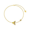 Light Luxury Women's S925 Sterling Silver Jewelry Set With Firefly Shape And Yellow Zirconium Inlay And Electroplating Process And Small Animal Patterns