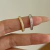 Light Luxury Women's S925 Sterling Silver Ring With Geometric Design And Electroplating