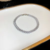 Light Luxury Zircon Adjustable Copper Bracelet With Geometric Design