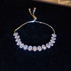 Light Luxury Zircon Adjustable Copper Bracelet With Geometric Design