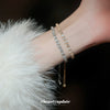 Light Luxury Zircon Adjustable Copper Bracelet With Geometric Design