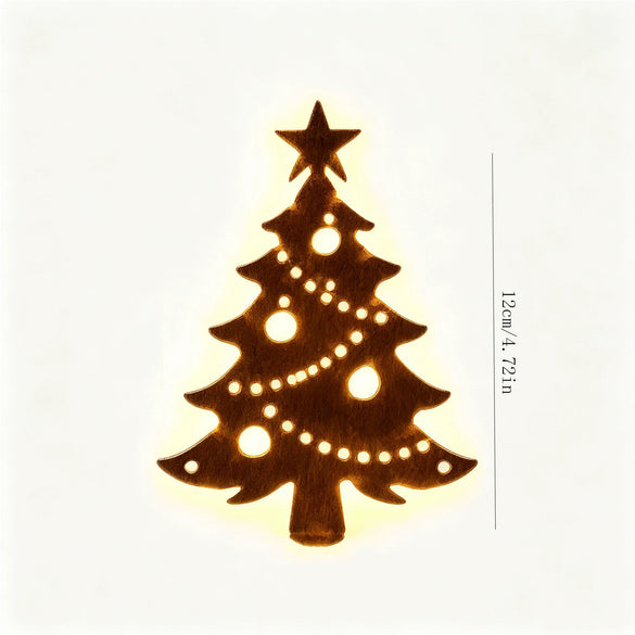 Lightup Wooden Reindeer Wall Sticker Selfadhesive Christmas Decoration With Printed Finish For Festive Home And Commercial Decor