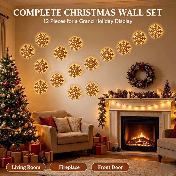 Lightup Wooden Reindeer Wall Sticker Selfadhesive Christmas Decoration With Printed Finish For Festive Home And Commercial Decor