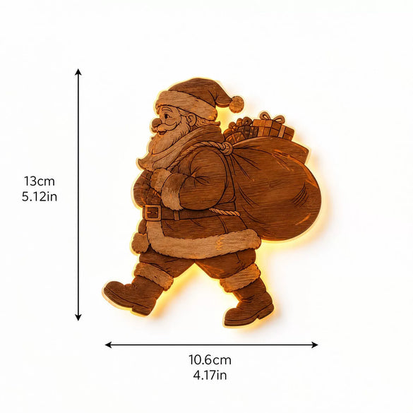 Lightup Wooden Reindeer Wall Sticker Selfadhesive Christmas Decoration With Printed Finish For Festive Home And Commercial Decor