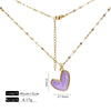 Lip Chain Necklace Stainless Steel Heart Shape Electroplating Little Fresh Style Jewelry