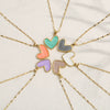 Lip Chain Necklace Stainless Steel Heart Shape Electroplating Little Fresh Style Jewelry
