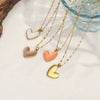 Lip Chain Necklace Stainless Steel Heart Shape Electroplating Little Fresh Style Jewelry