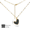 Lip Chain Necklace Stainless Steel Heart Shape Electroplating Little Fresh Style Jewelry