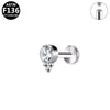 Lip Nail Earring Titanium Alloy Copper Stainless Steel Geometric Electroplating Welding Ball Diamond Unisex