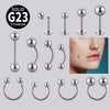 Lip Nail Eyebrow Nail Dimple Ear Nail G23 Titanium Horseshoe Shape Polished