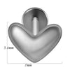 Lip Nail Piercing Earrings Stainless Steel Heart Shape Gold Electroplated