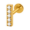 Lip Nail Piercing Earrings Stainless Steel Heart Shape Gold Electroplated