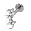 Lip Nail Piercing Earrings Stainless Steel Heart Shape Gold Electroplated