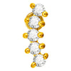 Lip Nail Piercing Earrings Stainless Steel Heart Shape Gold Electroplated