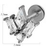 Lip Nail Piercing Earrings Stainless Steel Heart Shape Gold Electroplated
