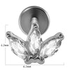 Lip Nail Piercing Earrings Stainless Steel Heart Shape Gold Electroplated