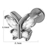 Lip Nail Piercing Earrings Stainless Steel Heart Shape Gold Electroplated