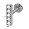 Lip Nail Piercing Earrings Stainless Steel Heart Shape Gold Electroplated