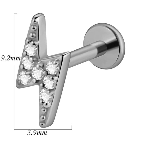 Lip Nail Piercing Earrings Stainless Steel Heart Shape Gold Electroplated