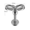Lip Nail Piercing Earrings Stainless Steel Zircon Heart Shape
