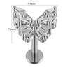 Lip Nail Piercing Earrings Stainless Steel Zircon Heart Shape