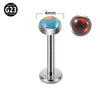 Lip Ring And Ear Bone Stud Earrings Titanium Geometric Electroplated