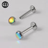 Lip Ring And Ear Bone Stud Earrings Titanium Geometric Electroplated