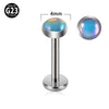 Lip Ring And Ear Bone Stud Earrings Titanium Geometric Electroplated