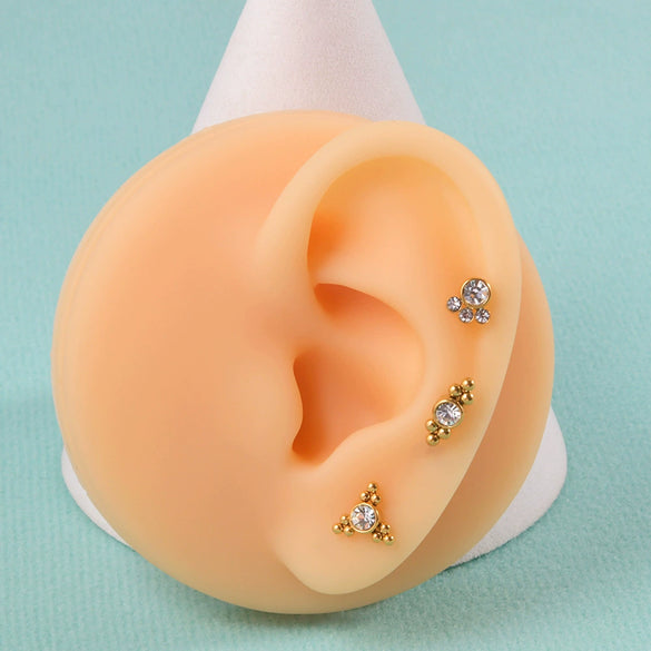 Lip Ring Multiball Earrings Ear Bone Nail Stainless Steel Geometric Electroplating