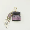 Lipstick Headphone Storage Bag Artificial Leather Snake Pattern Oval Electroplating Minimalist