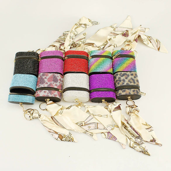 Lipstick Storage Box Glass Glazed Oval Diamondencrusted Minimalist Luggage Accessories