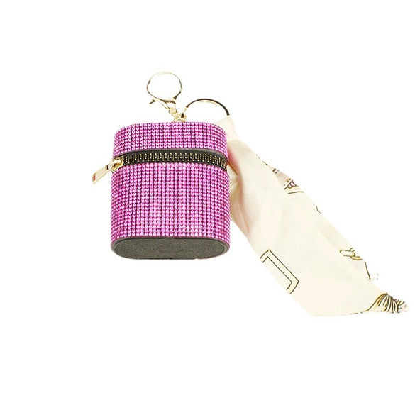 Lipstick Storage Box Glass Glazed Oval Diamondencrusted Minimalist Luggage Accessories
